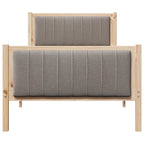 Bettgestell Braun und Taupe 90 x 200 cm Massivholz Kiefer