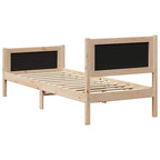 Bettgestell Braun und Schwarz 80 x 200 cm Massivholz Kiefer