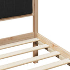 Bettgestell Braun und Schwarz 90 x 190 cm Massivholz Kiefer