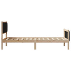 Bettgestell Braun und Schwarz 90 x 190 cm Massivholz Kiefer