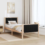 Bettgestell Braun und Schwarz 75 x 190 cm Massivholz Kiefer