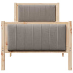 Bettgestell Braun und Taupe 75 x 190 cm Massivholz Kiefer