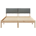Bettgestell Braun und Dunkelgrau 160 x 200 cm Massivholz Kiefer