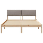 Bettgestell Braun und Taupe 160 x 200 cm Massivholz Kiefer