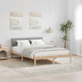 Bettgestell Braun und hellgrau 150 x 200 cm Massivholz Kiefer