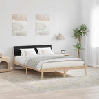 Bettgestell Braun und Schwarz 150 x 200 cm Massivholz Kiefer