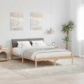 Bettgestell Braun und Taupe 150 x 200 cm Massivholz Kiefer