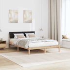 Bettgestell Braun und Schwarz 140 x 200 cm Massivholz Kiefer