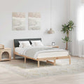 Bettgestell Braun und Dunkelgrau 120 x 200 cm Massivholz Kiefer