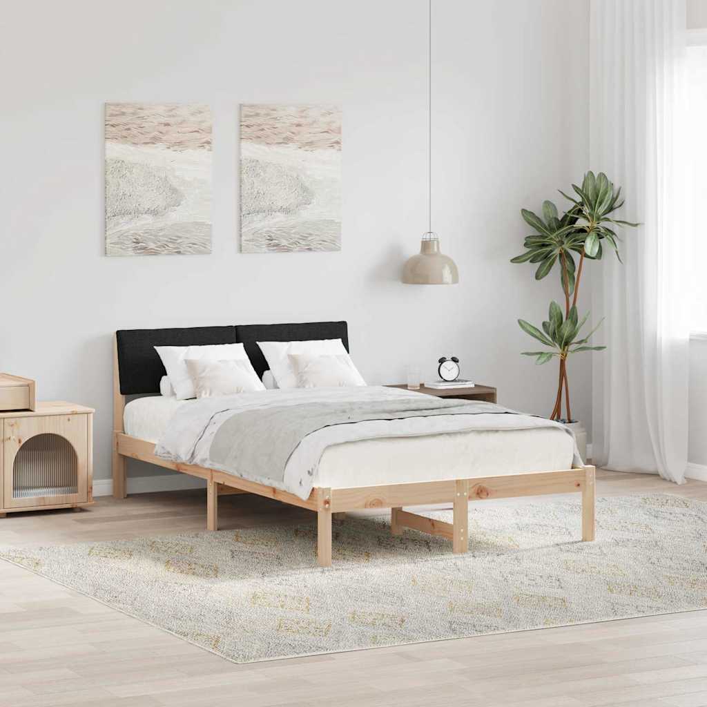 Bettgestell Braun und Schwarz 120 x 200 cm Massivholz Kiefer