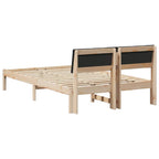 Bettgestell Braun und Schwarz 120 x 200 cm Massivholz Kiefer