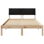 Bettgestell Braun und Schwarz 120 x 200 cm Massivholz Kiefer