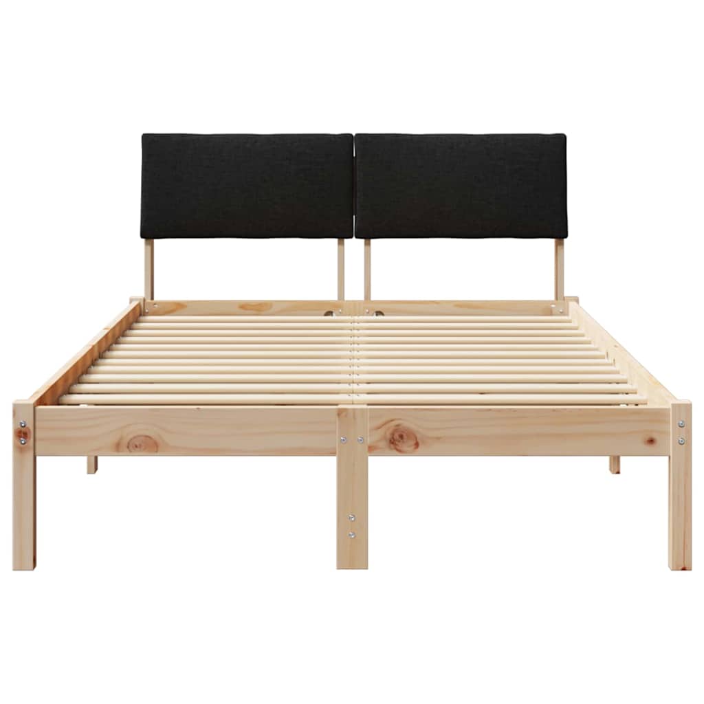 Bettgestell Braun und Schwarz 120 x 200 cm Massivholz Kiefer