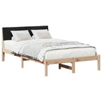 Bettgestell Braun und Schwarz 120 x 200 cm Massivholz Kiefer