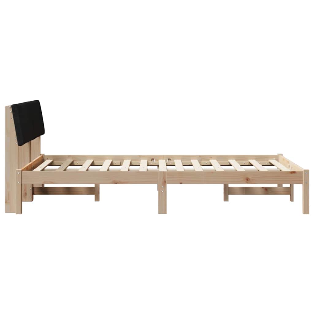 Bettgestell Braun und Schwarz 120 x 200 cm Massivholz Kiefer