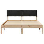 Bettgestell Braun und Schwarz 135 x 190 cm Massivholz Kiefer