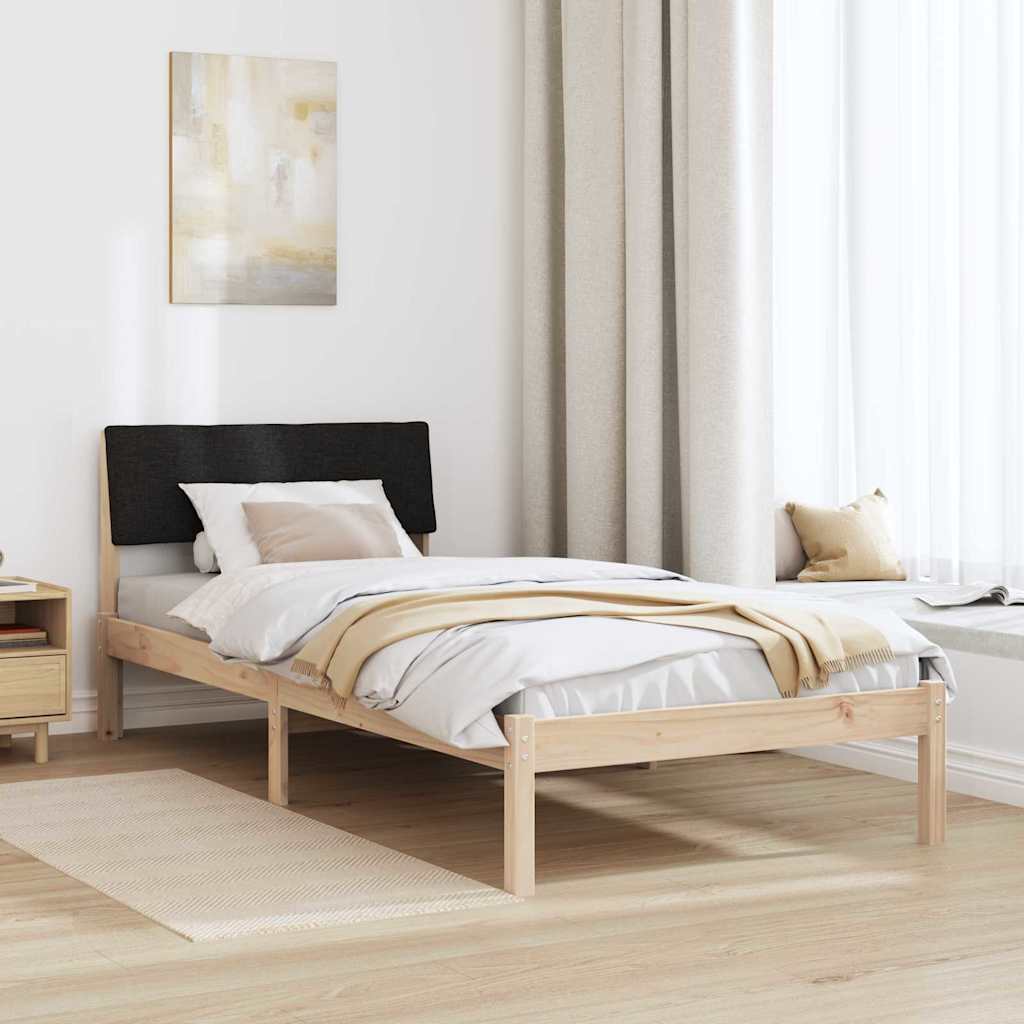 Bettgestell Braun und Schwarz 90 x 200 cm Massivholz Kiefer