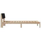 Bettgestell Braun und Schwarz 90 x 200 cm Massivholz Kiefer