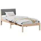 Bettgestell Braun und Dunkelgrau 80 x 200 cm Massivholz Kiefer
