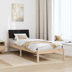 Bettgestell Braun und Schwarz 80 x 200 cm Massivholz Kiefer