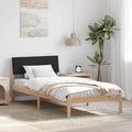 Bettgestell Braun und Schwarz 90 x 190 cm Massivholz Kiefer