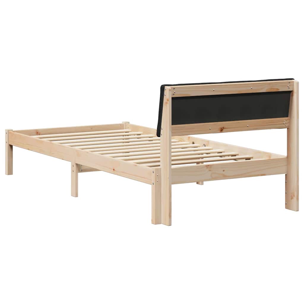 Bettgestell Braun und Schwarz 90 x 190 cm Massivholz Kiefer