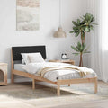 Bettgestell Braun und Schwarz 75 x 190 cm Massivholz Kiefer