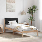 Bettgestell Braun und Schwarz 75 x 190 cm Massivholz Kiefer