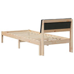 Bettgestell Braun und Schwarz 75 x 190 cm Massivholz Kiefer