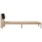 Bettgestell Braun und Schwarz 75 x 190 cm Massivholz Kiefer