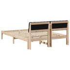 Bettgestell Braun und Schwarz 160 x 200 cm Massivholz Kiefer