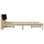 Bettgestell Braun und Schwarz 160 x 200 cm Massivholz Kiefer