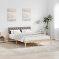 Bettgestell Braun und Taupe 160 x 200 cm Massivholz Kiefer