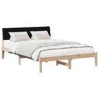 Bettgestell Braun und Schwarz 150 x 200 cm Massivholz Kiefer