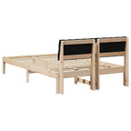 Bettgestell Braun und Schwarz 120 x 200 cm Massivholz Kiefer