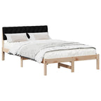 Bettgestell Braun und Schwarz 120 x 200 cm Massivholz Kiefer