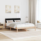 Bettgestell Braun und Schwarz 140 x 190 cm Massivholz Kiefer