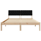 Bettgestell Braun und Schwarz 140 x 190 cm Massivholz Kiefer