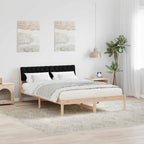 Bettgestell Braun und Schwarz 135 x 190 cm Massivholz Kiefer
