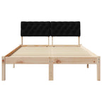 Bettgestell Braun und Schwarz 120 x 190 cm Massivholz Kiefer