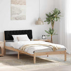 Bettgestell Braun und Schwarz 100 x 200 cm Massivholz Kiefer
