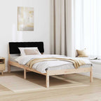 Bettgestell Braun und Schwarz 100 x 200 cm Massivholz Kiefer
