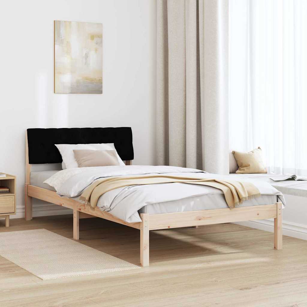 Bettgestell Braun und Schwarz 100 x 200 cm Massivholz Kiefer