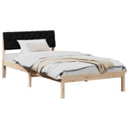 Bettgestell Braun und Schwarz 100 x 200 cm Massivholz Kiefer