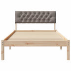 Bettgestell Braun und Taupe 100 x 200 cm Massivholz Kiefer