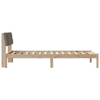 Bettgestell Braun und Taupe 100 x 200 cm Massivholz Kiefer