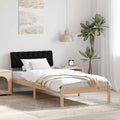 Bettgestell Braun und Schwarz 90 x 200 cm Massivholz Kiefer