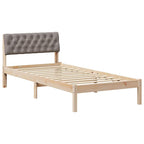 Bettgestell Braun und Taupe 90 x 200 cm Massivholz Kiefer