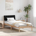 Bettgestell Braun und Schwarz 80 x 200 cm Massivholz Kiefer