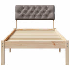 Bettgestell Braun und Taupe 80 x 200 cm Massivholz Kiefer